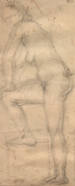 Стоящая натурщица. Ню.