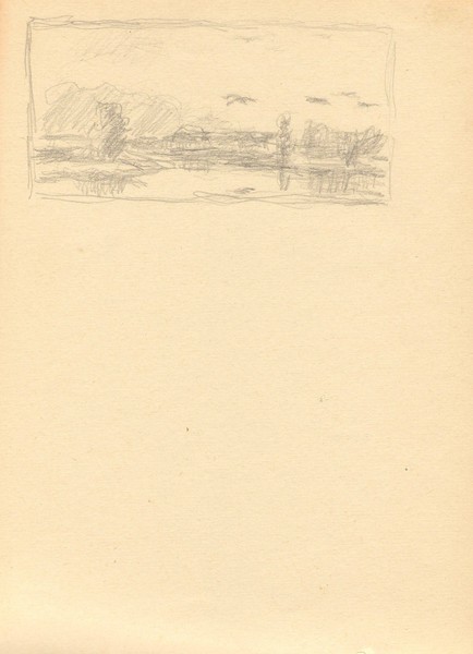 Лист из альбома. Пейзаж.