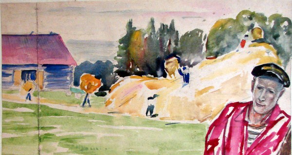 Пейзаж с домом.