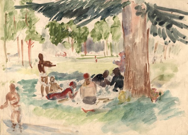 Отдых на лесной поляне.