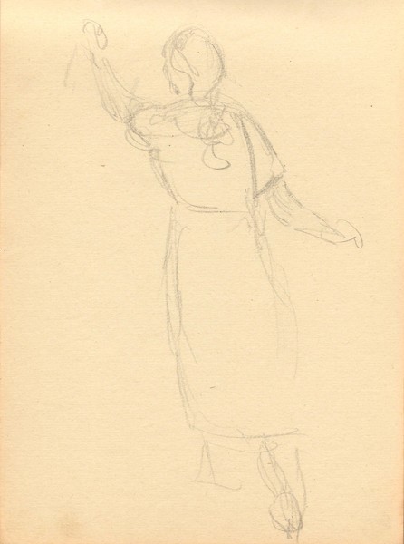 Лист из альбома. Танцующая женщина.