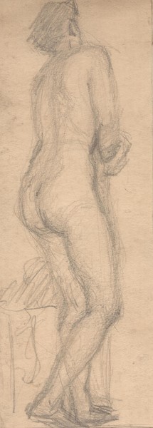 Стоящая натурщица. Ню.