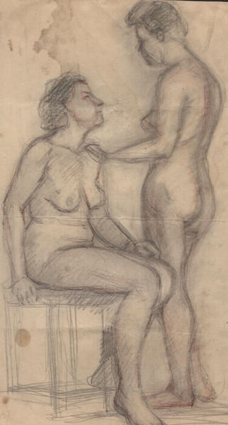 Две натурщицы. Ню.