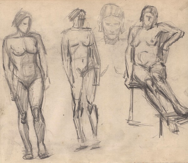 Три натурщицы. Ню.