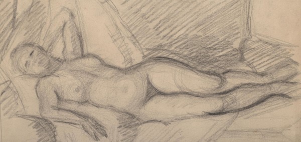 Лежащая обнажённая.