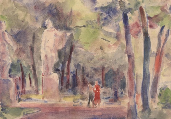 В летнем саду.