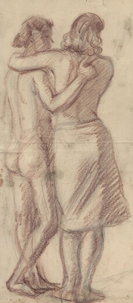 Две стоящие натурщицы.