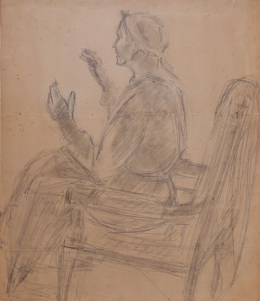 Набросок. Женщина в кресле.