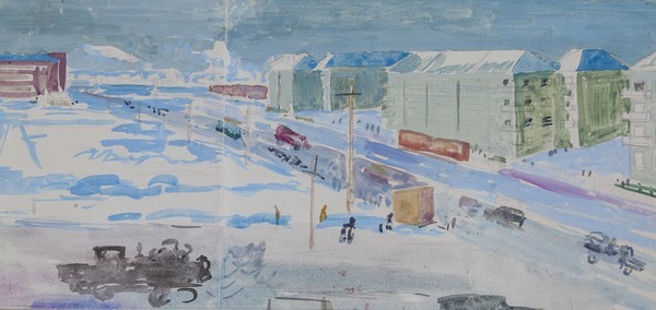 Зимний город.