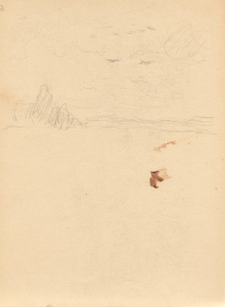 Лист из альбома. Пейзаж.