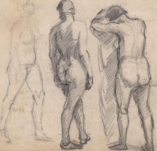 Три стоящие натурщицы. Ню.