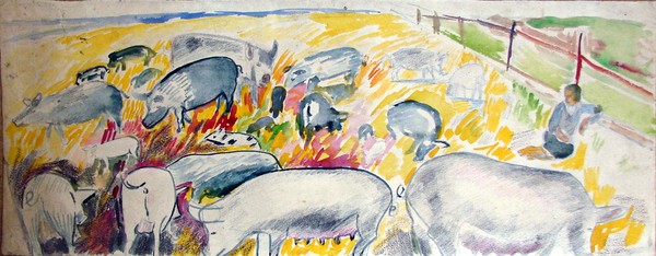 Лагерь для свиней.