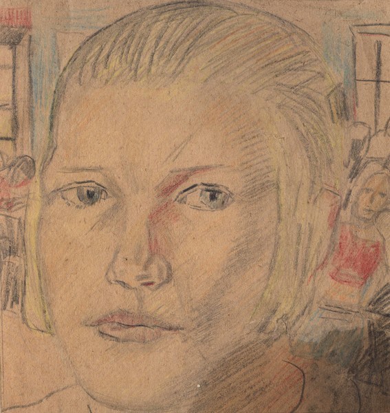 Женский портрет. (На обороте "Женский портрет").