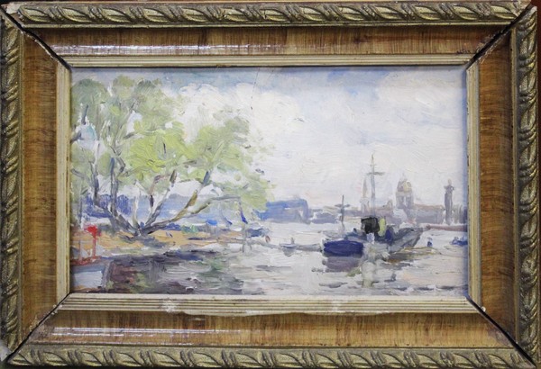 Нева. Ленинградский пейзаж.