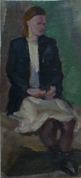 Сидящая женщина.