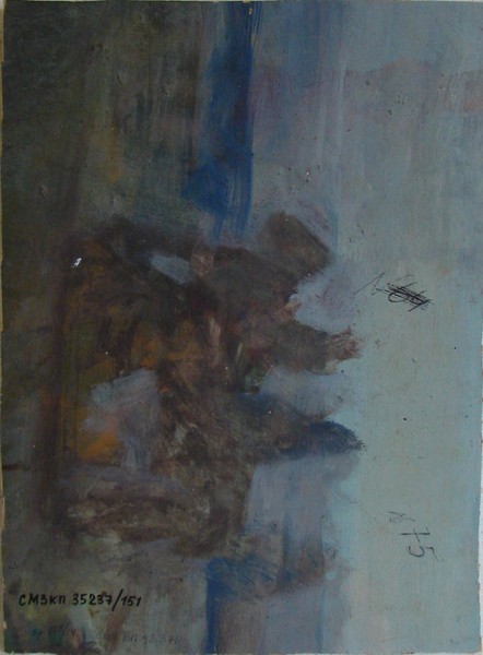 Портрет улыбающейся женщины. (На обороте: Два всадника).