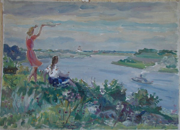 На Волхове. Эскиз.