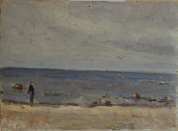 Мужчина на берегу моря.