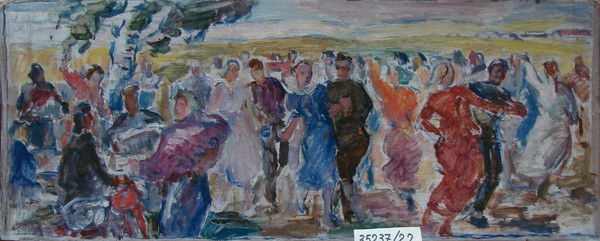Сельский праздник (эскиз).