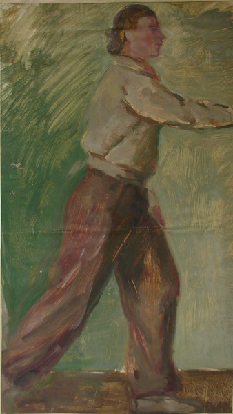 Женщина в лыжном костюме. Сашина-Лаврова Н.Н.