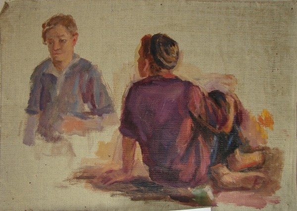 Фигуры двух ребят.