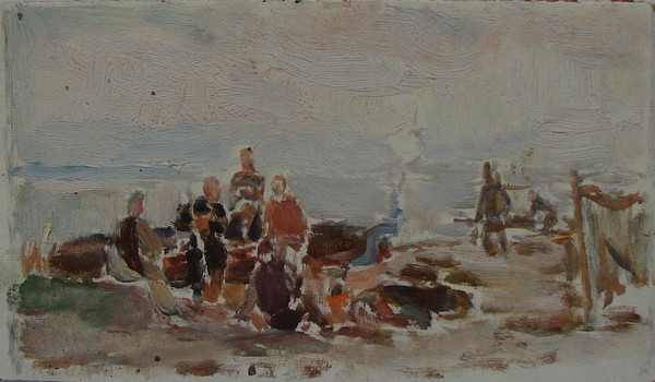 Эскиз Ленин у рыбаков.