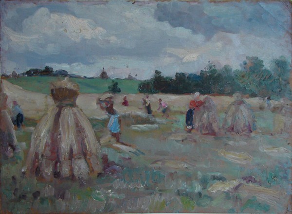 Жатва серпами.