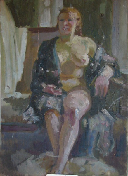 Натурщица. Эскиз.