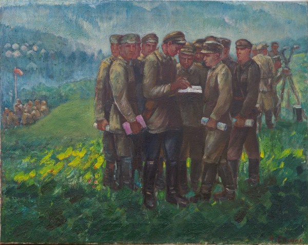 В лагерях на занятиях.