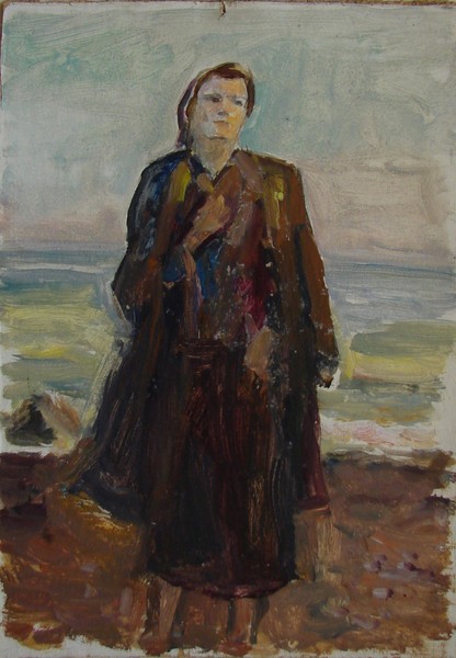 Портрет женщины в рост. (Сашина Н.Н).