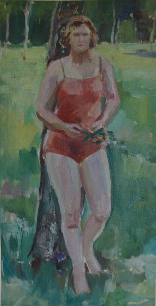 Женщина в купальнике.